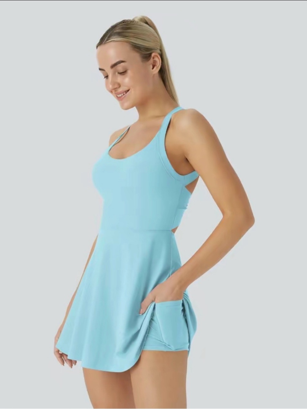 *NWT* HALARA Spun Sugar Backless Dress